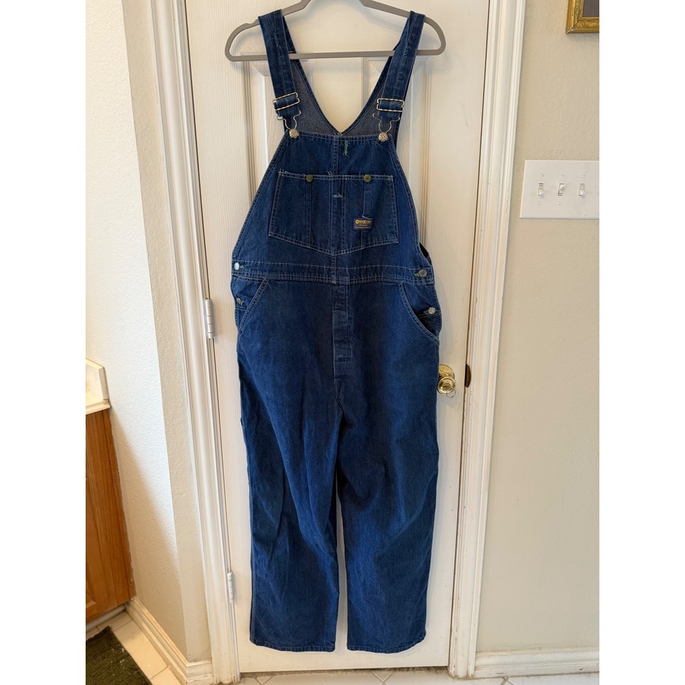 Vintage OshKosh B'Gosh VESTBAK Denim Overalls Men's 40x30 USA Made Workwear